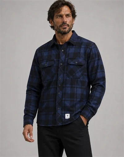 Fat Moose - New Adrian Skjorte - Blue/Black